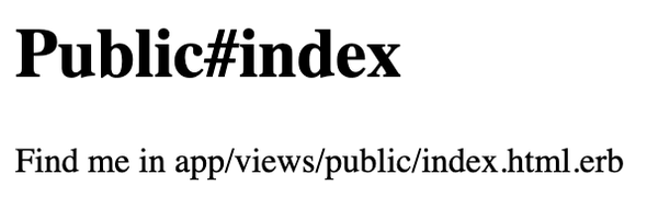 Public index page with placeholder text