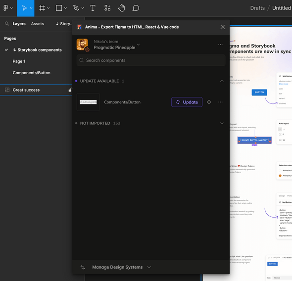 Unsynced changes in Figma